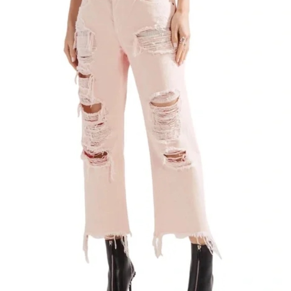 Alexander Wang Distressed Pink Jeans